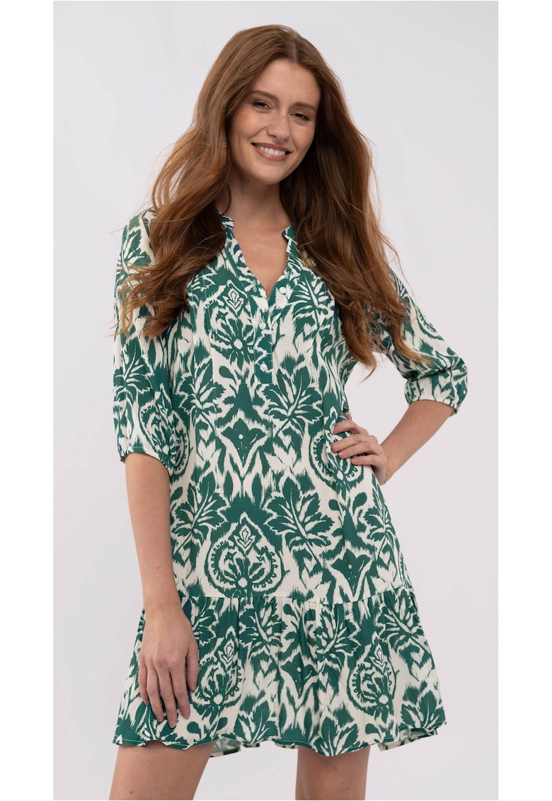 Oferte la Rochie  G-Peonia - verde cu model - Verde