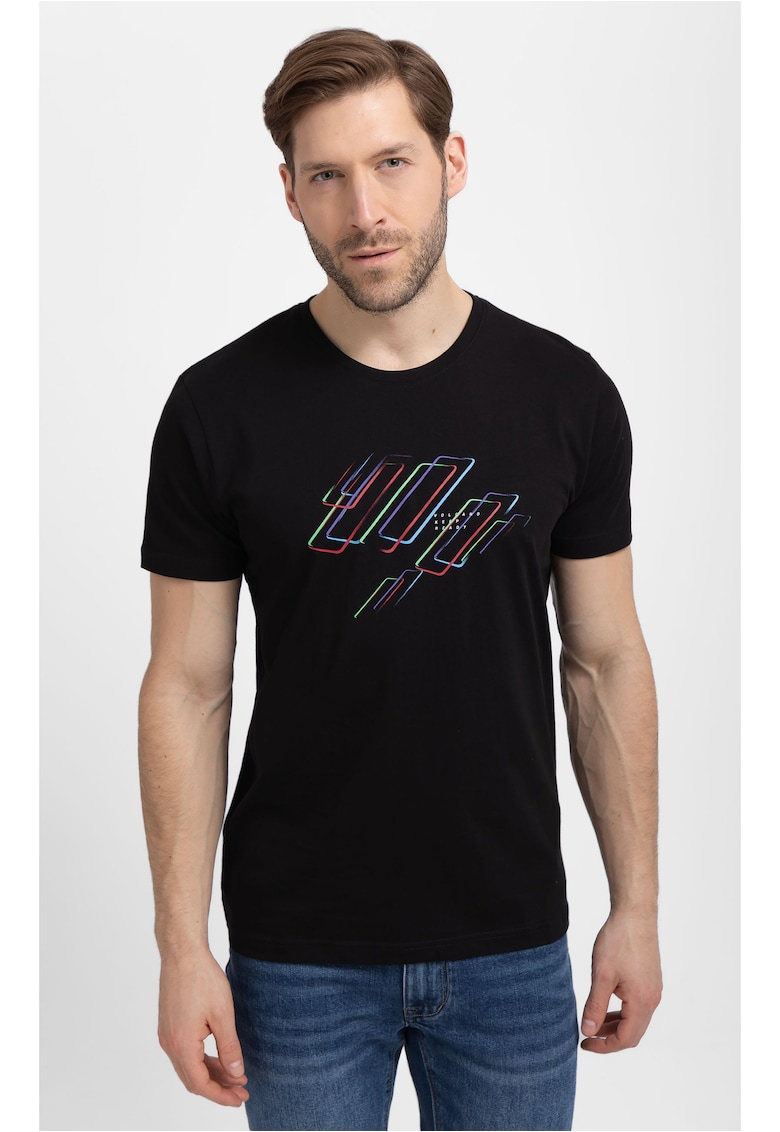 Oferte la Tricou  T-Laser pentru barbati - negru cu imprimeu - Negru