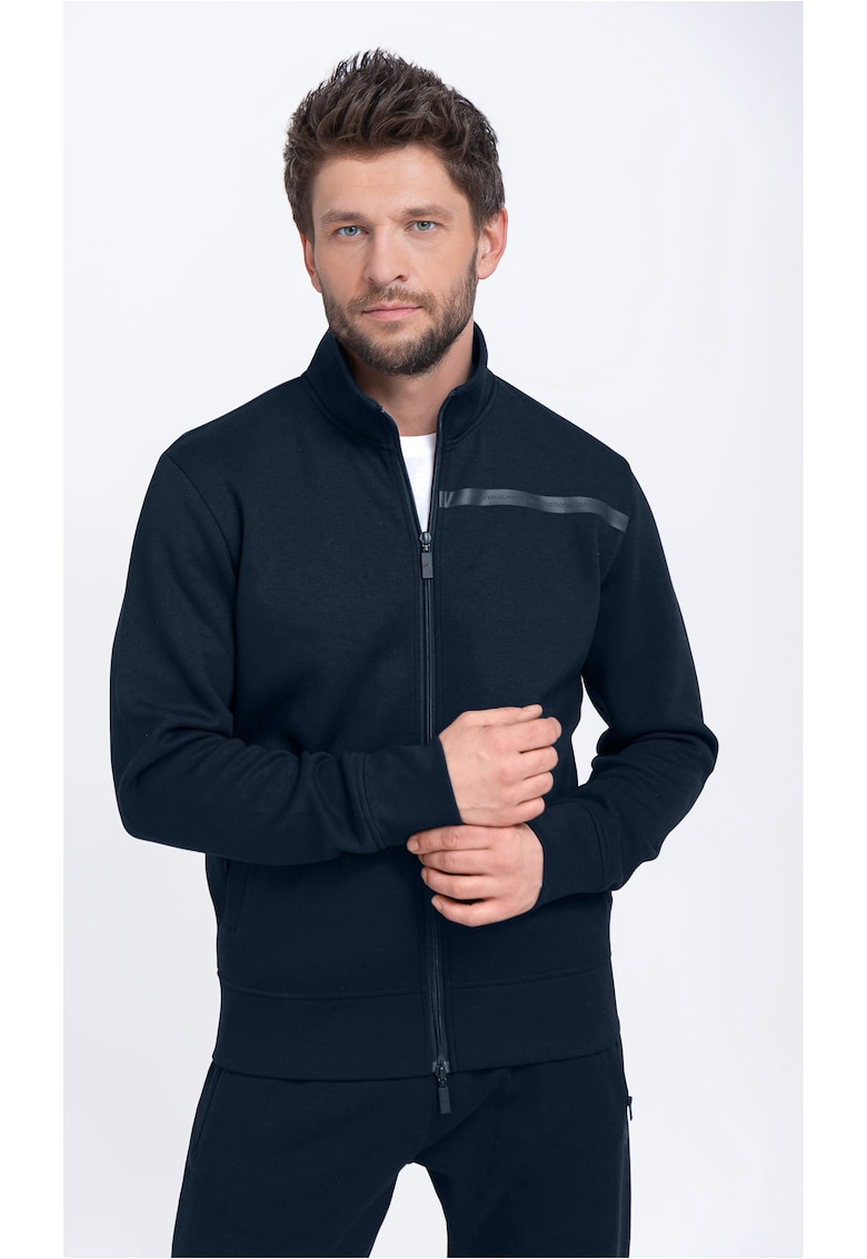 Oferte la Hanorac cu guler inalt - cu fermoar - doua buzunare -  B-Lunos - bleumarin - Bleumarin