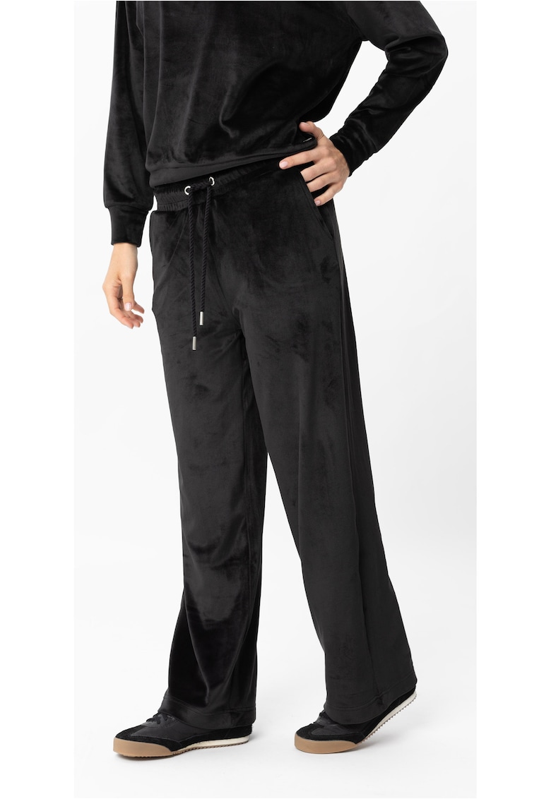 Oferte la Pantaloni de trening din velur cu croiala ampla -  N-Case - Negru - Negru