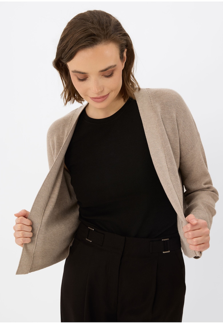 Oferte la Cardigan scurt lejer -  Bej - Bej melange