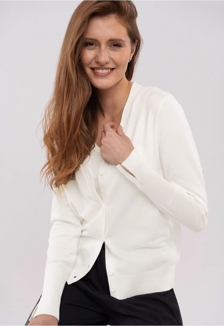 Oferte la Cardigan  S-Vivi pentru femei - scurt - crem - Alb crem