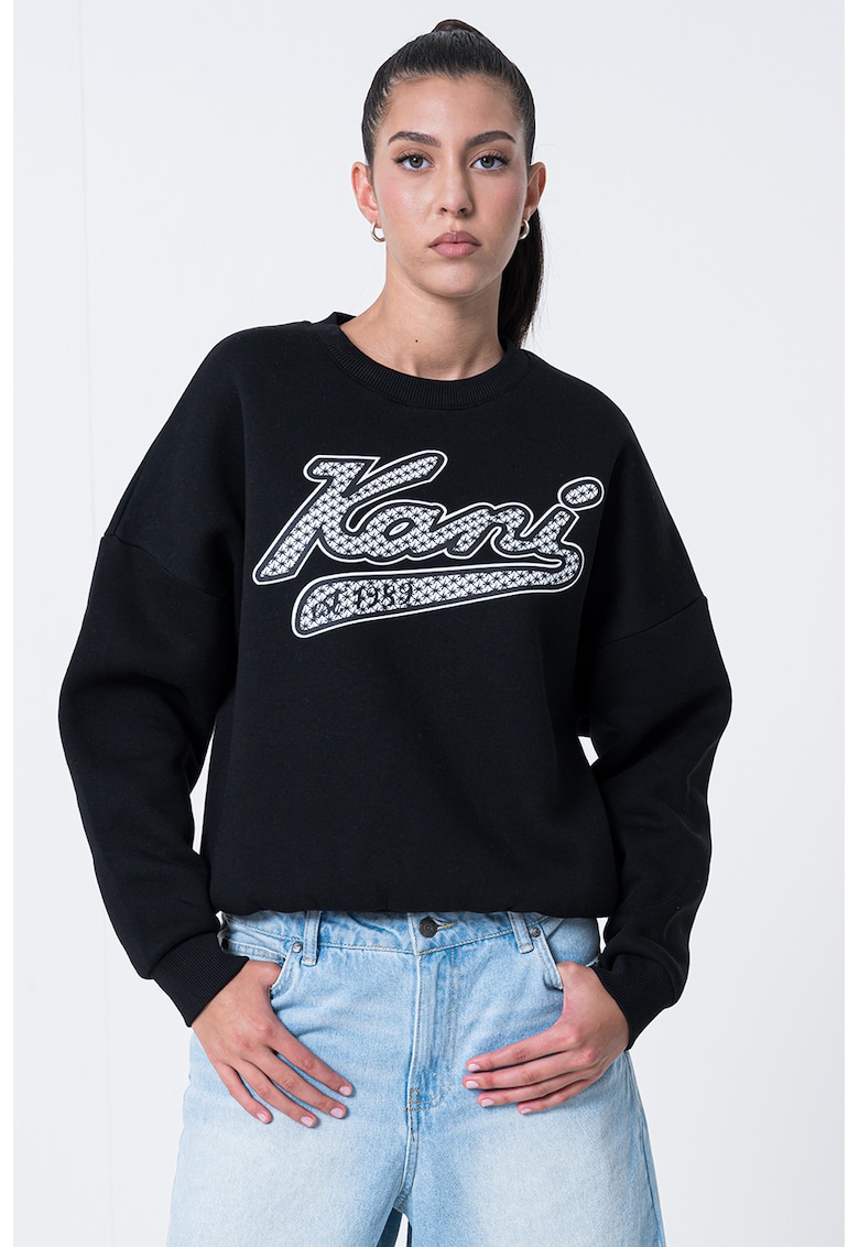Oferte la Bluza de trening cu logo - din amestec de bumbac - Negru