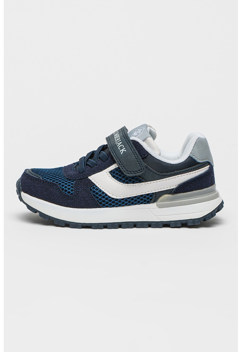 Oferte la Pantofi sport cu garnituri din plasa cu velcro - Alb/Albastru inchis/Bleumarin