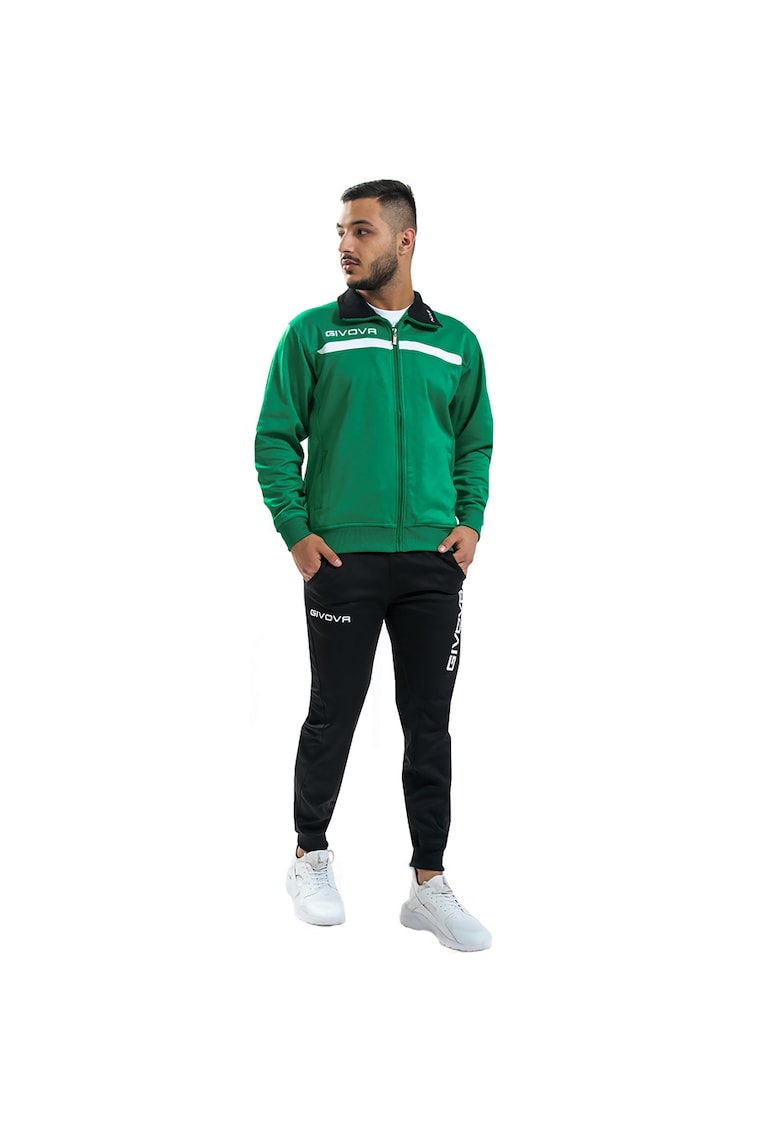 Oferte la Trening pentru barbati -  Tuta - Poliester - Verde/Negru - - Verde/Negru