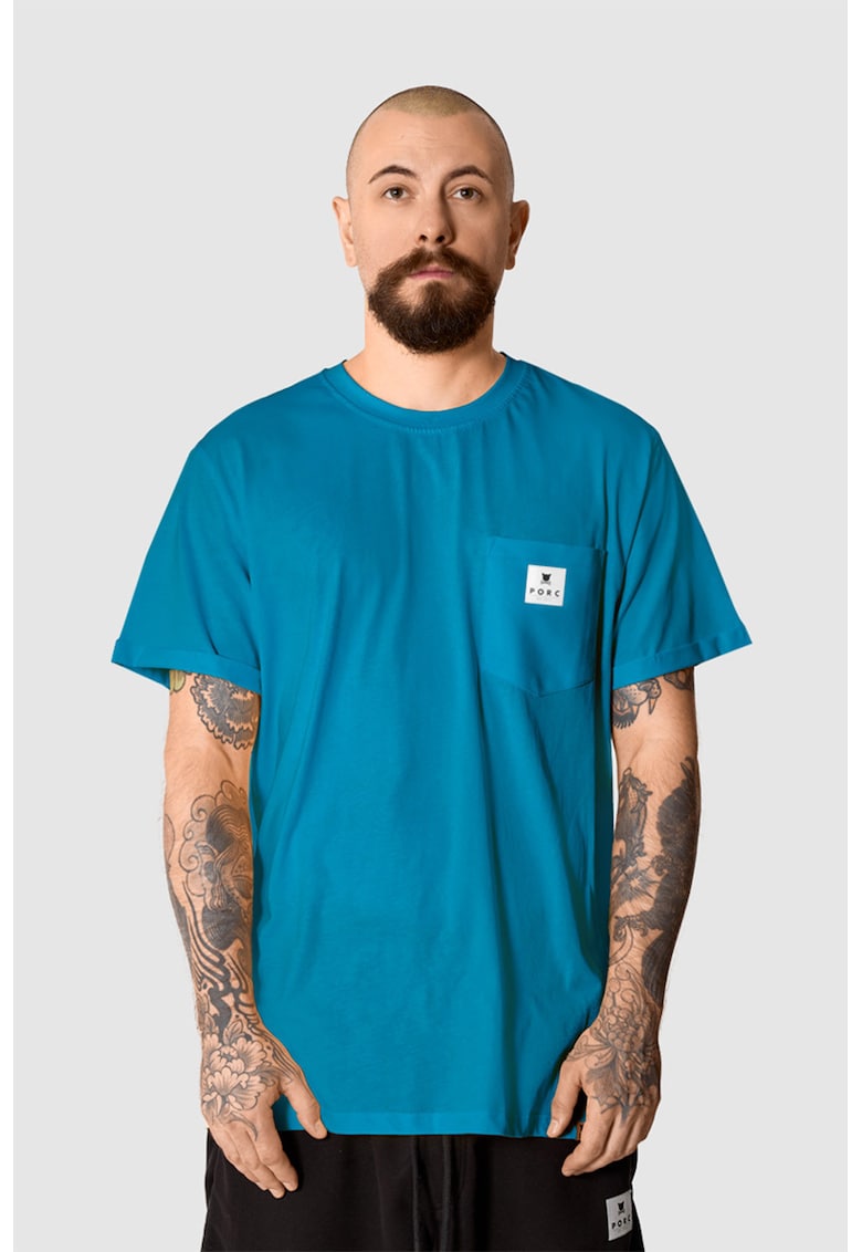 Oferte la Tricou unisex cu aplicatie logo reflectorizanta - Albastru inchis