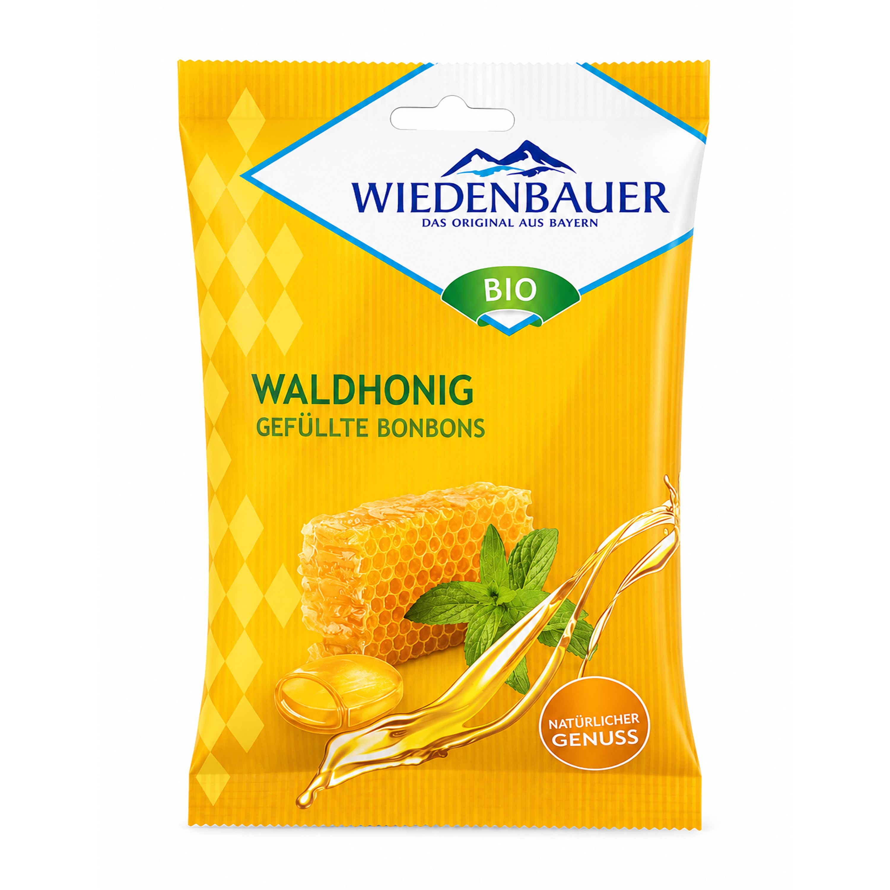 Oferte la Bomboane bio umplute cu miere de pădure, 75g Wiedenbauer