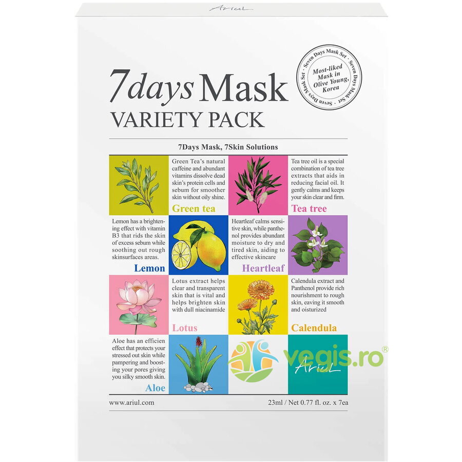 Oferte la Set 7 Masti Ariul 7Days Mask Variety Pack