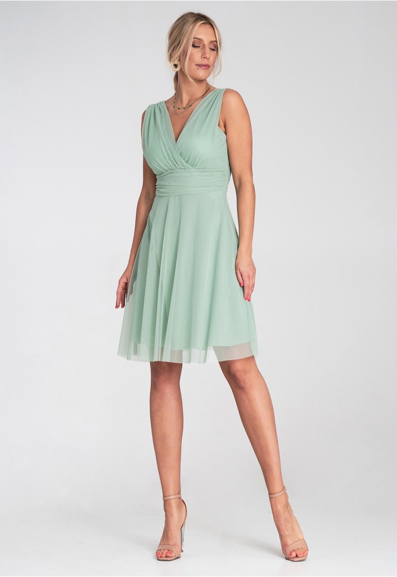 Oferte la Rochie de cocktail  eleganta - din plasa - menta -
