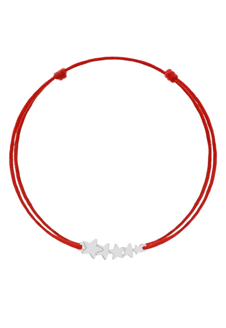 Oferte la Bratara cu pandantiv Stele din Argint 925 - snur rosu reglabil