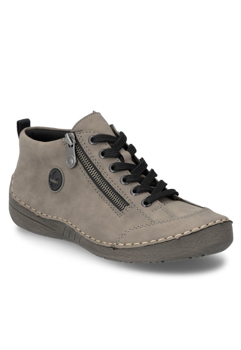 Oferte la Botine de damă  gri - cu fermoar - cu șireturi 52514-42