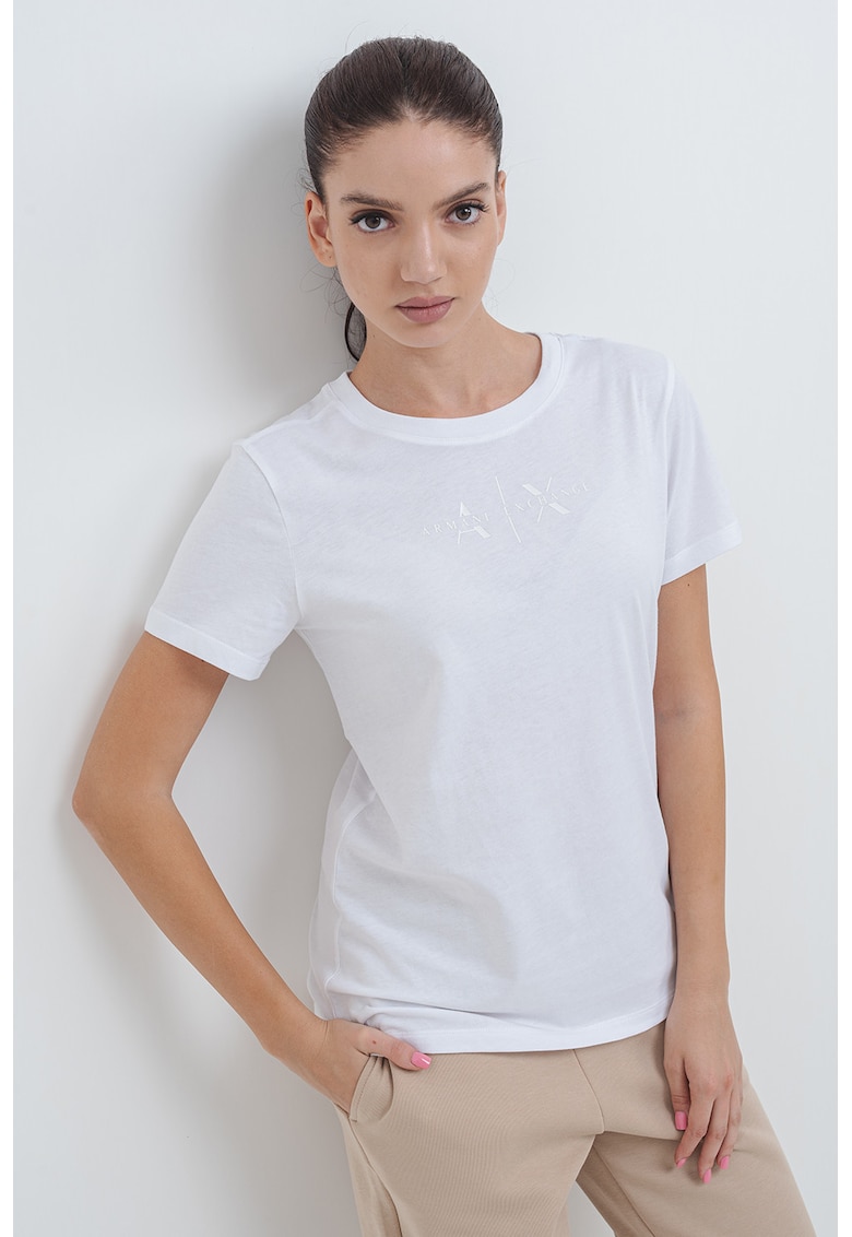 Oferte la Tricou regular-fit din bumbac cu logo pe piept - Alb