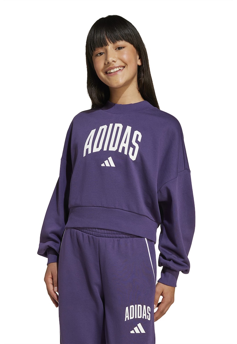 Oferte la Bluza de trening din amestec de bumbac cu logo - Alb/Violet