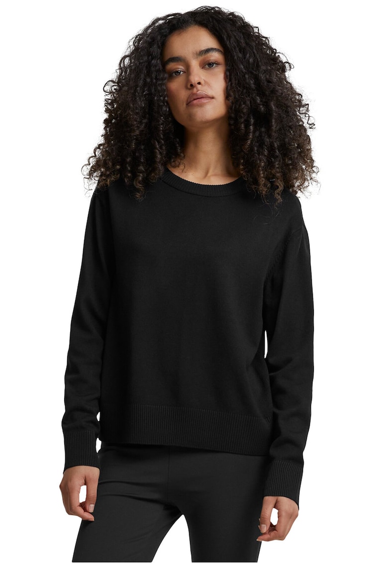 Oferte la Pulover uni tricotat fin - Negru