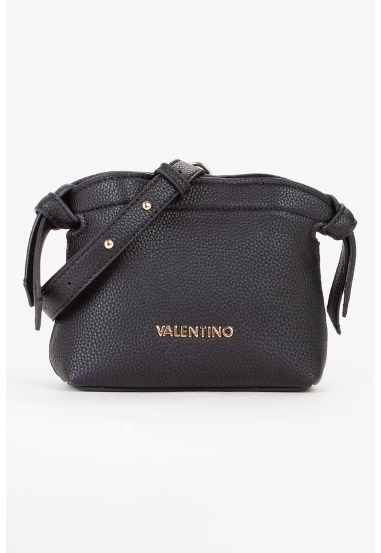 Oferte la Geanta crossbody de piele ecologica cu logo metalic - Negru