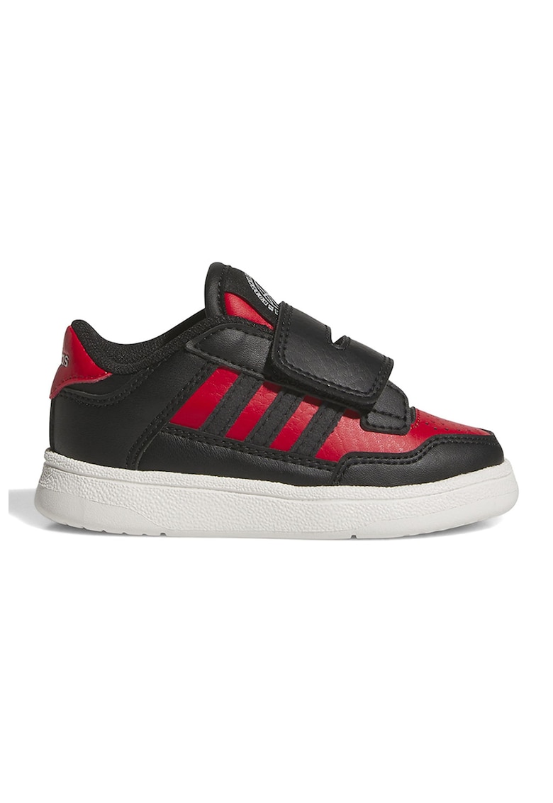 Oferte la Pantofi sport din piele ecologica cu inchidere velcro Rapid Court - Rosu/Negru
