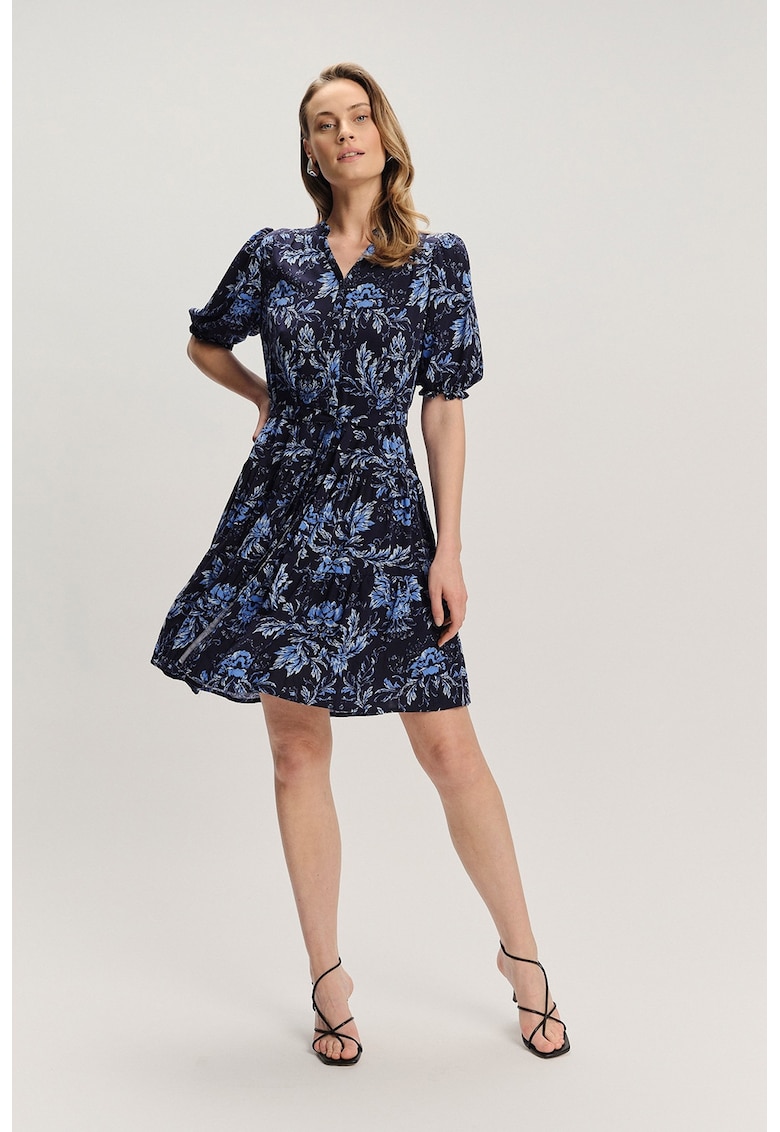 Oferte la Rochie scurta cu decolteu in V - Albastru ultramarin/Albastru