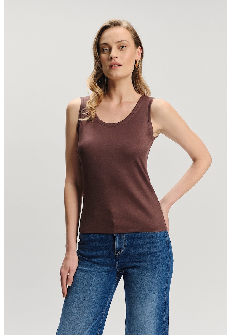 Oferte la Top uni lejer - Maro inchis
