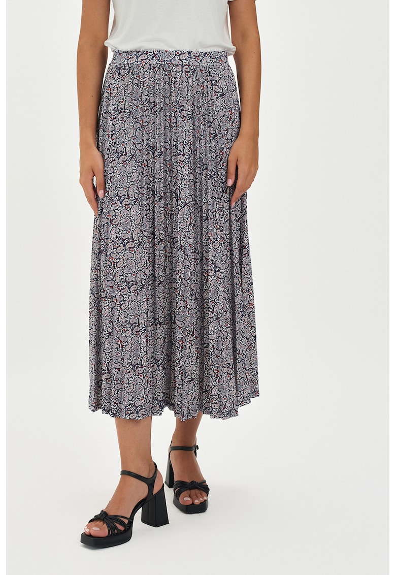 Oferte la Fusta midi cu imprimeu - Rosu/Alb/Bleumarin