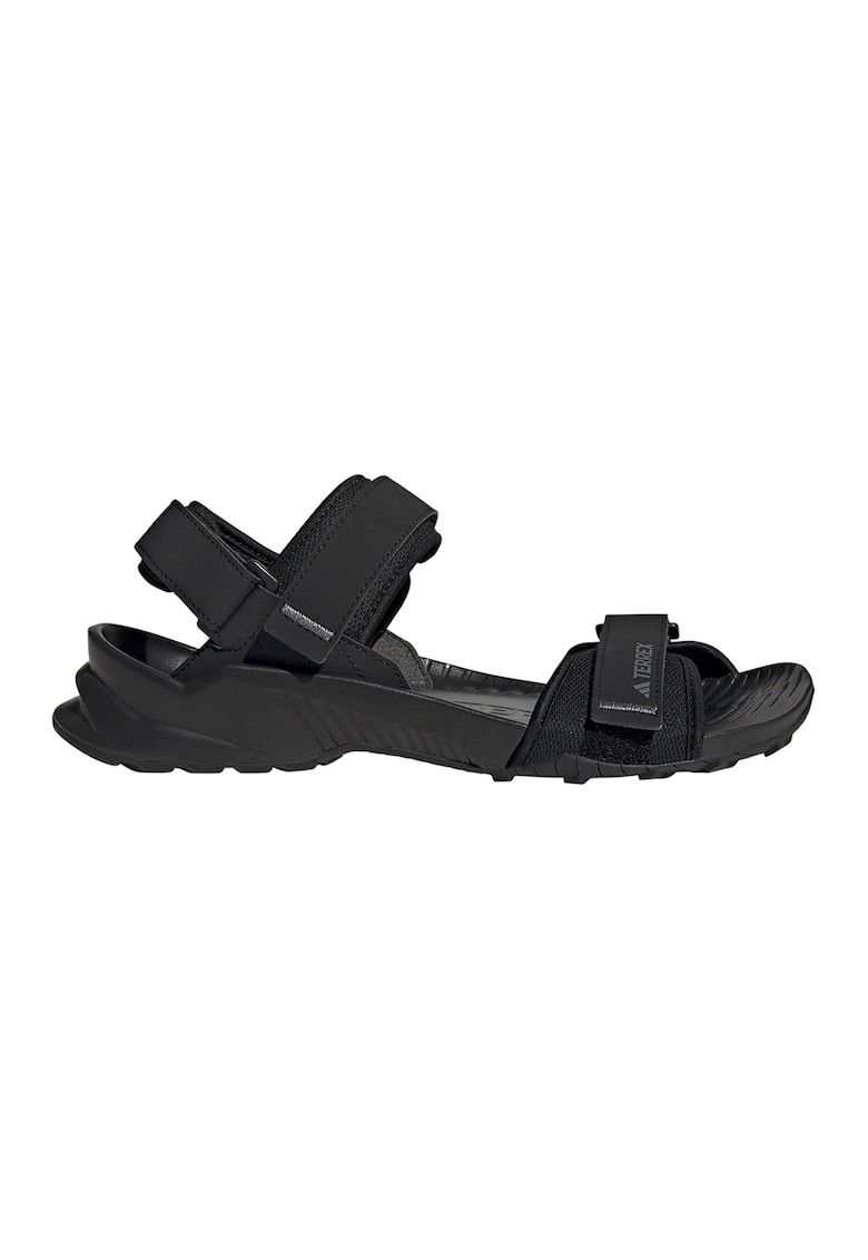 Oferte la Sandale cu talpa plata si inchidere velcro Terrex Hydro - Negru