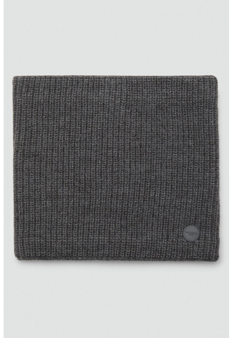 Oferte la Fular din tricot - Gri inchis melange
