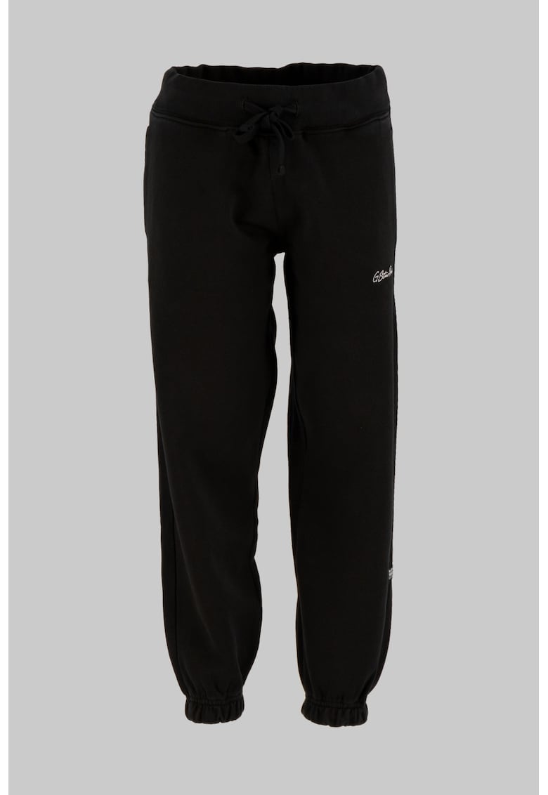 Oferte la Pantaloni de trening relaxed fit cu snur - Negru