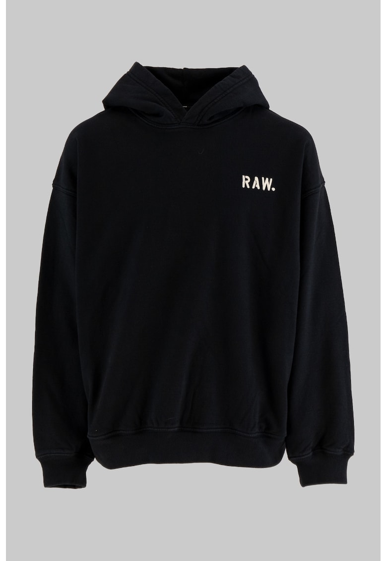 Oferte la Hanorac supradimensionat de bumbac - Negru