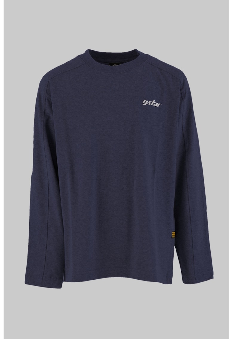 Oferte la Bluza cu imprimeu si decolteu la baza gatului - Crem/Bleumarin