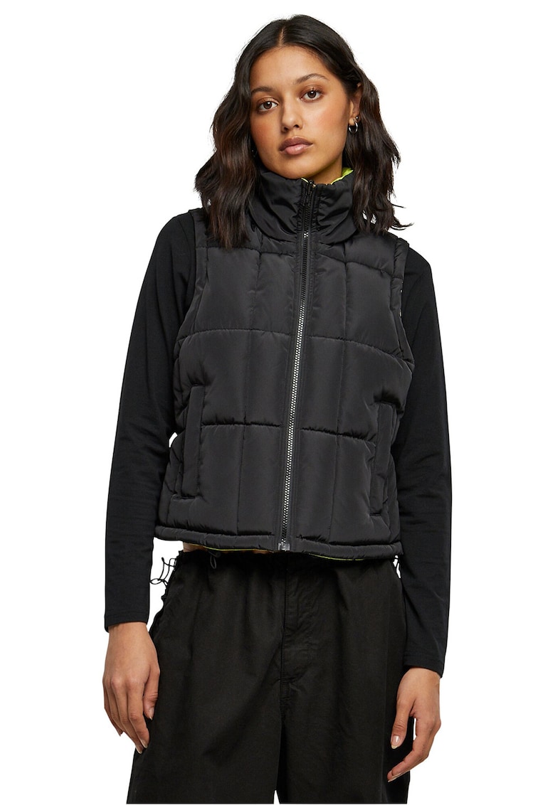 Oferte la Vesta reversibila cu guler inalt - Negru/Verde lime