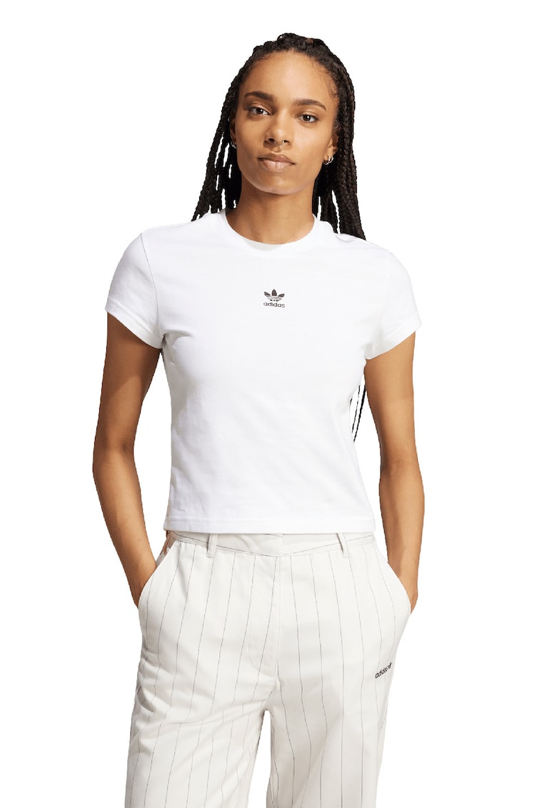 Oferte la Tricou slim fit din bumbac Essentials - Alb