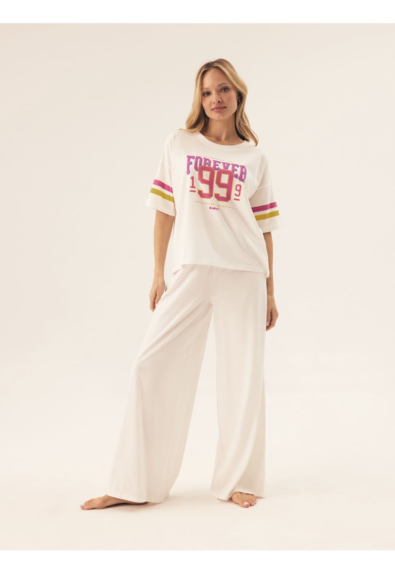 Oferte la Pijama dama Forever  Bej deschis - Text
