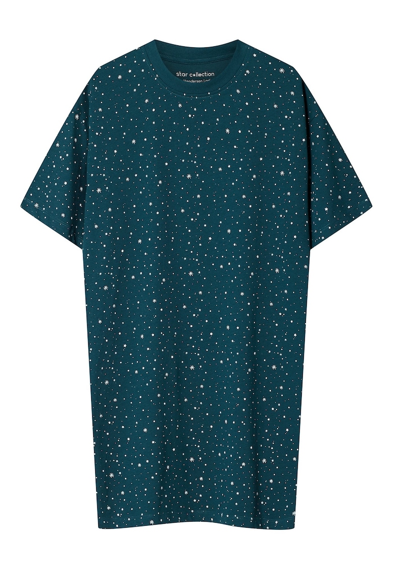 Oferte la Camasa de noapte dama  verde inchis - bumbac - maneca scurta