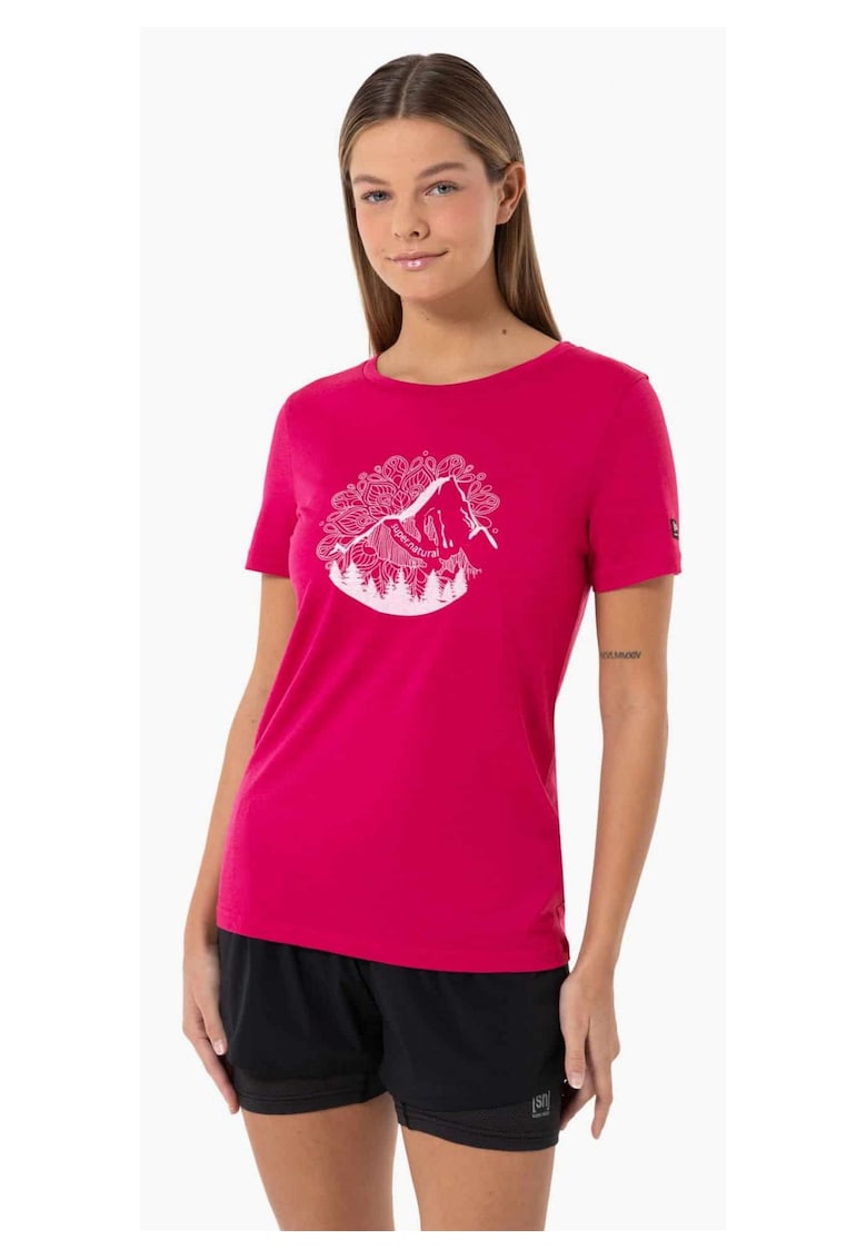 Oferte la Tricou din amestec de lana Montain Mandal Tree - Rosu