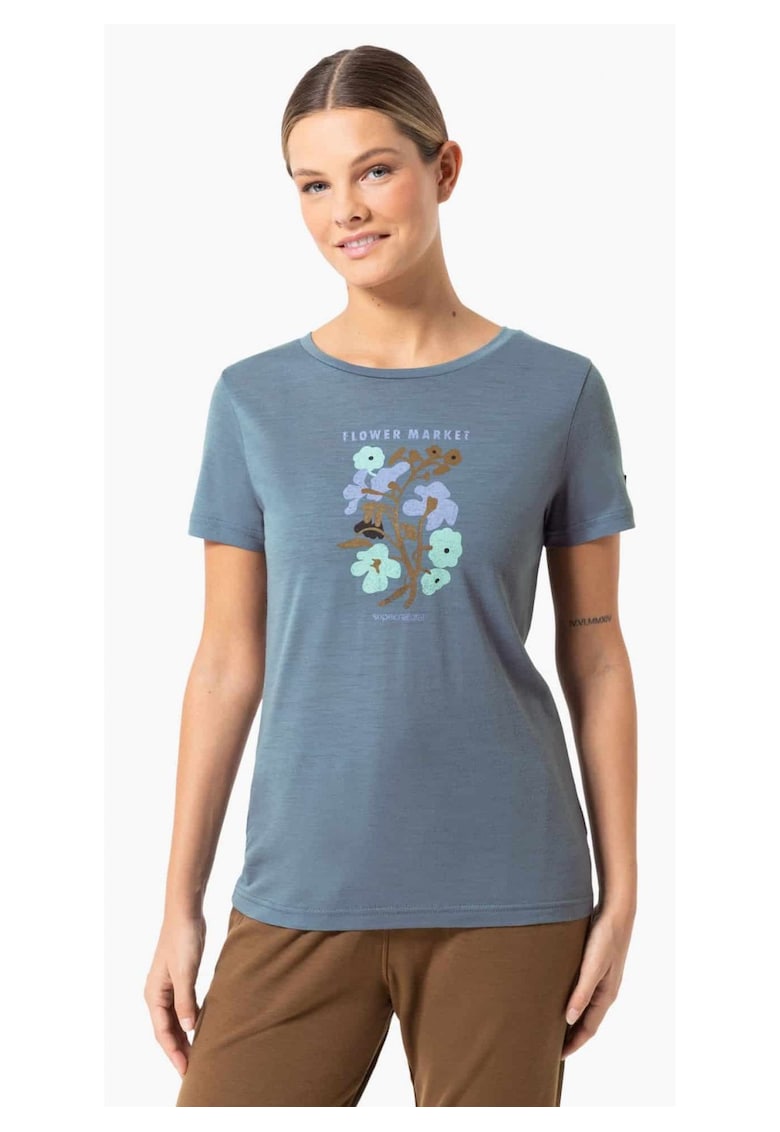 Oferte la Tricou din amestec de lana Flower Market - Gri