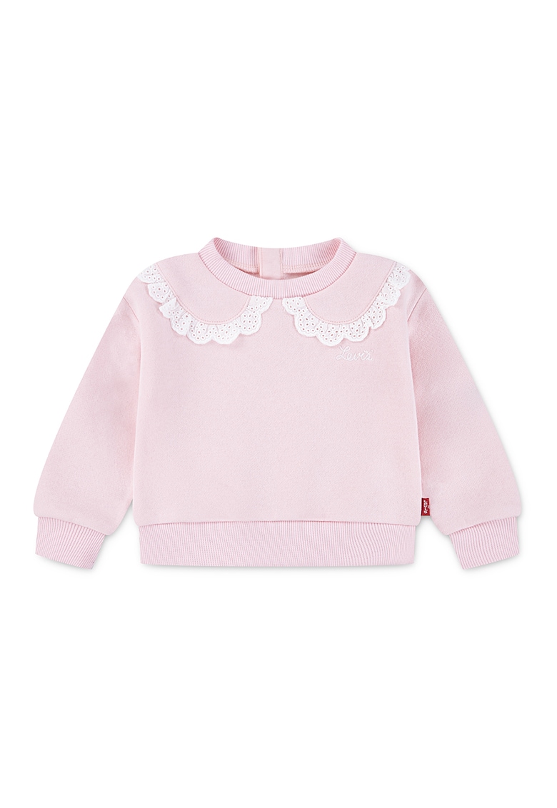 Oferte la Bluza cu guler cu volane sintetice - Roz pal