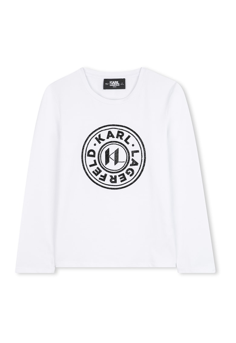 Oferte la Bluza din bumbac si modal cu imprimeu logo - Negru/Alb murdar