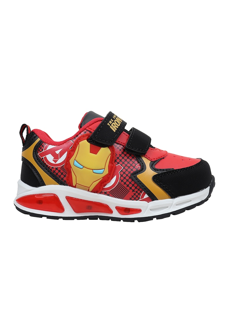 Oferte la Pantofi sport cu velcro Iron Man - Negru/Rosu vermillion