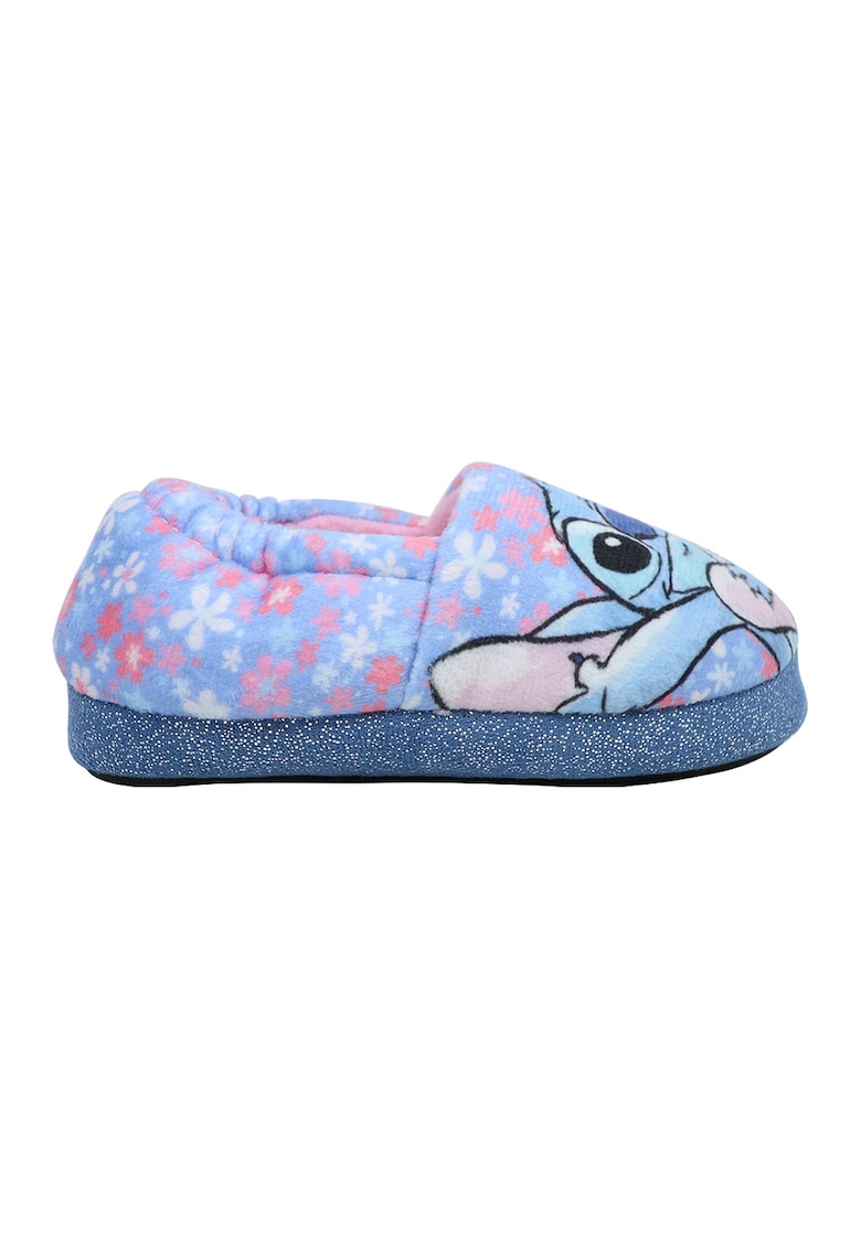Oferte la Papuci slip-on cu imprimeu Stitch - Fucsia/Albastru deschis
