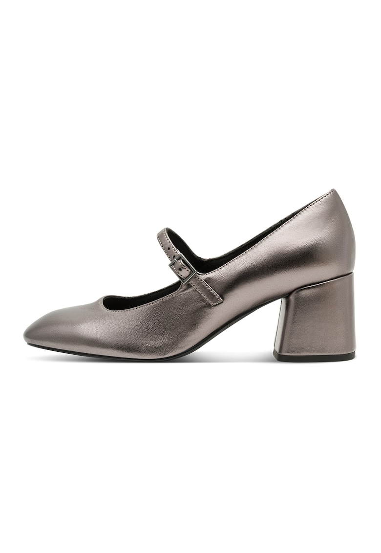 Oferte la Pantofi Mary Jane din piele - Argintiu