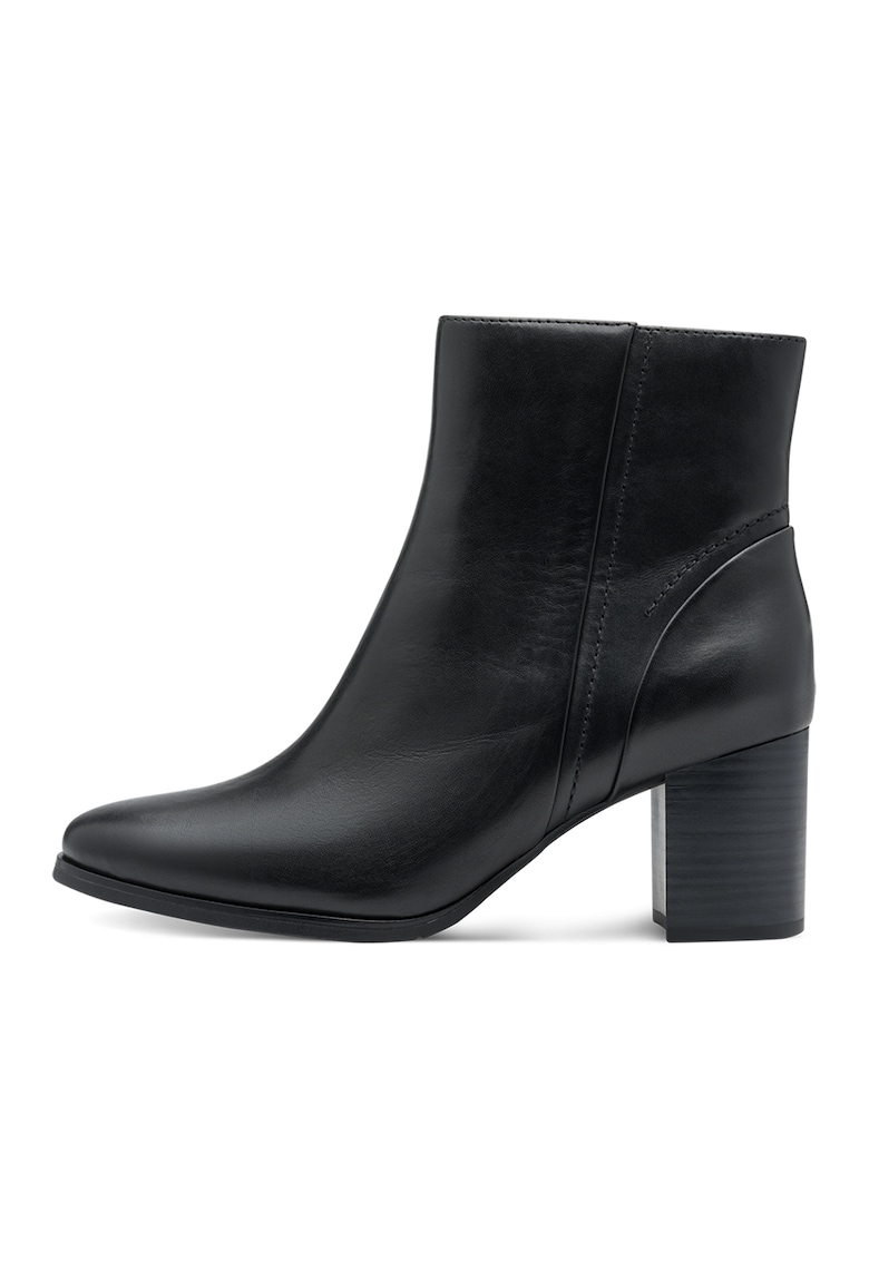 Oferte la Botine de piele cu fermoar - Negru