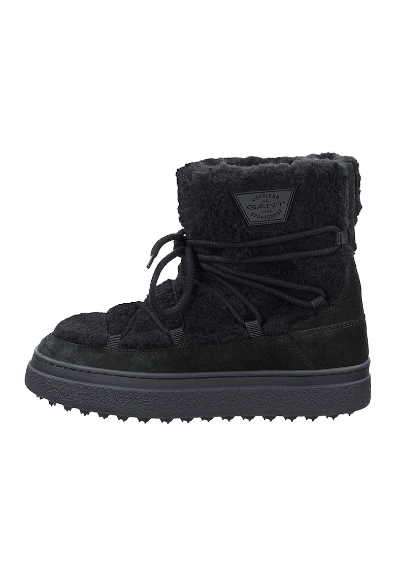 Oferte la Ghete cu garnituri din piele intoarsa Snowhill - Negru