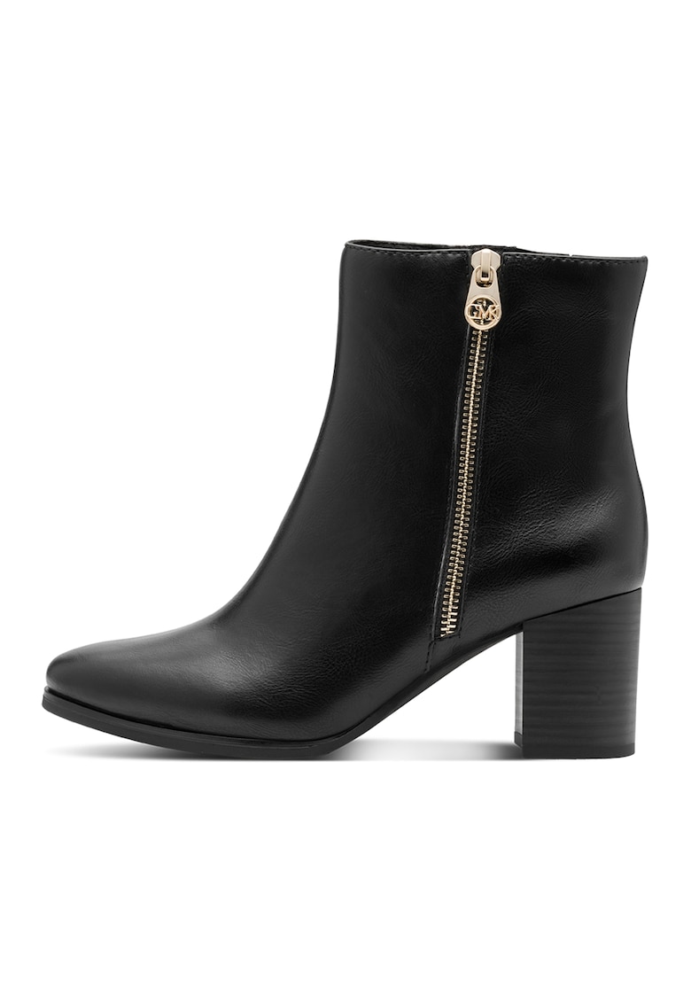 Oferte la Botine de piele ecologica cu varf ascutit - Negru