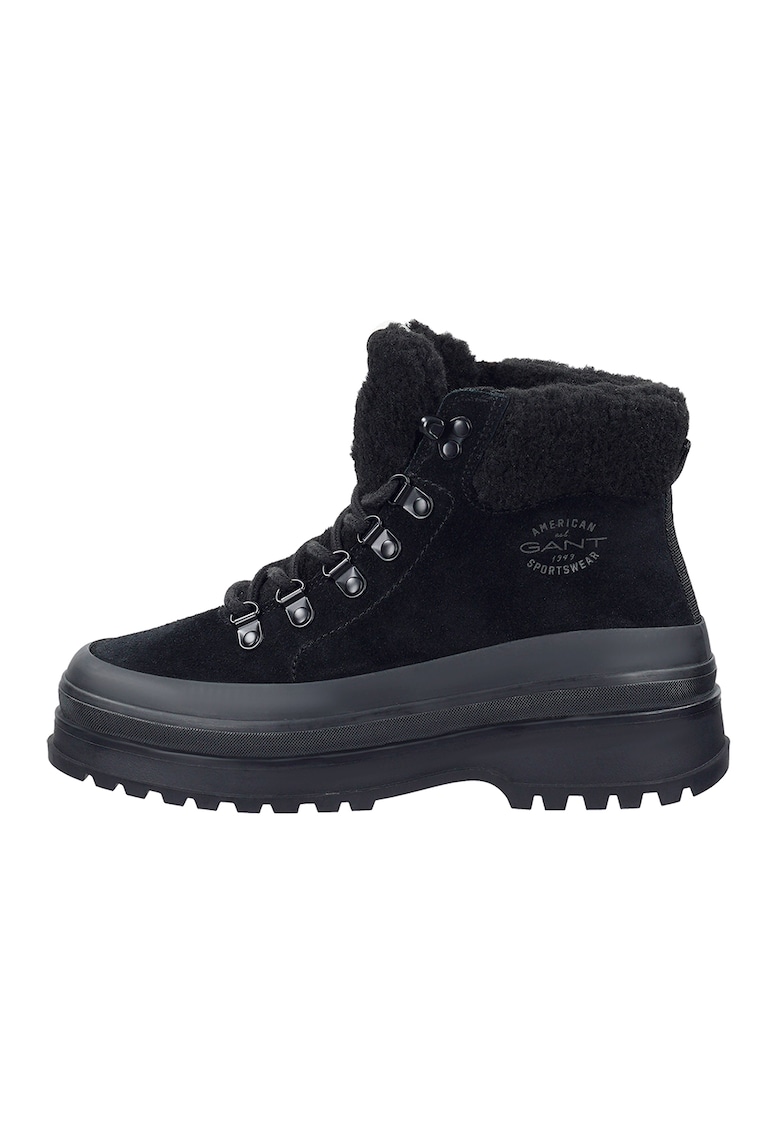 Oferte la Bocanci din piele intoarsa Wintly - Negru
