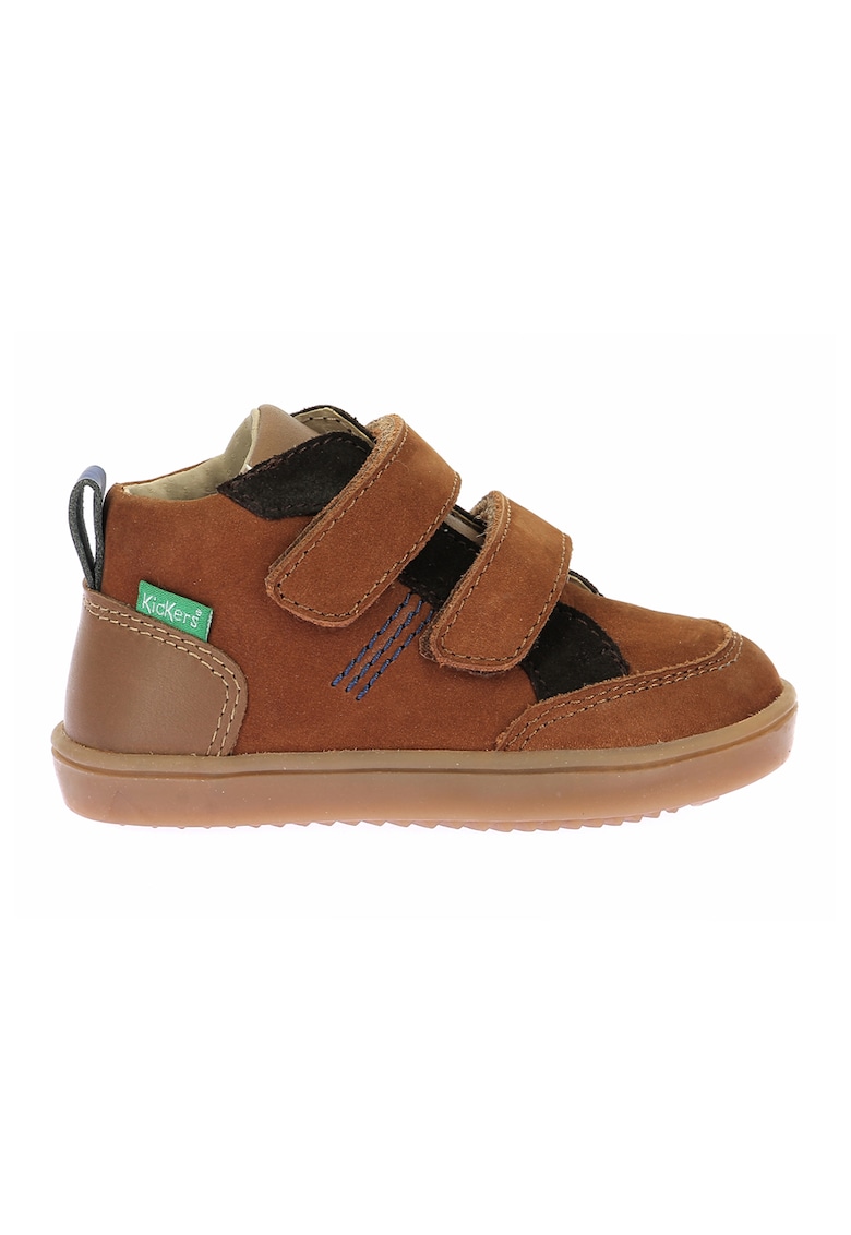 Oferte la Pantofi din piele cu inchidere velcro - Maro scortisoara