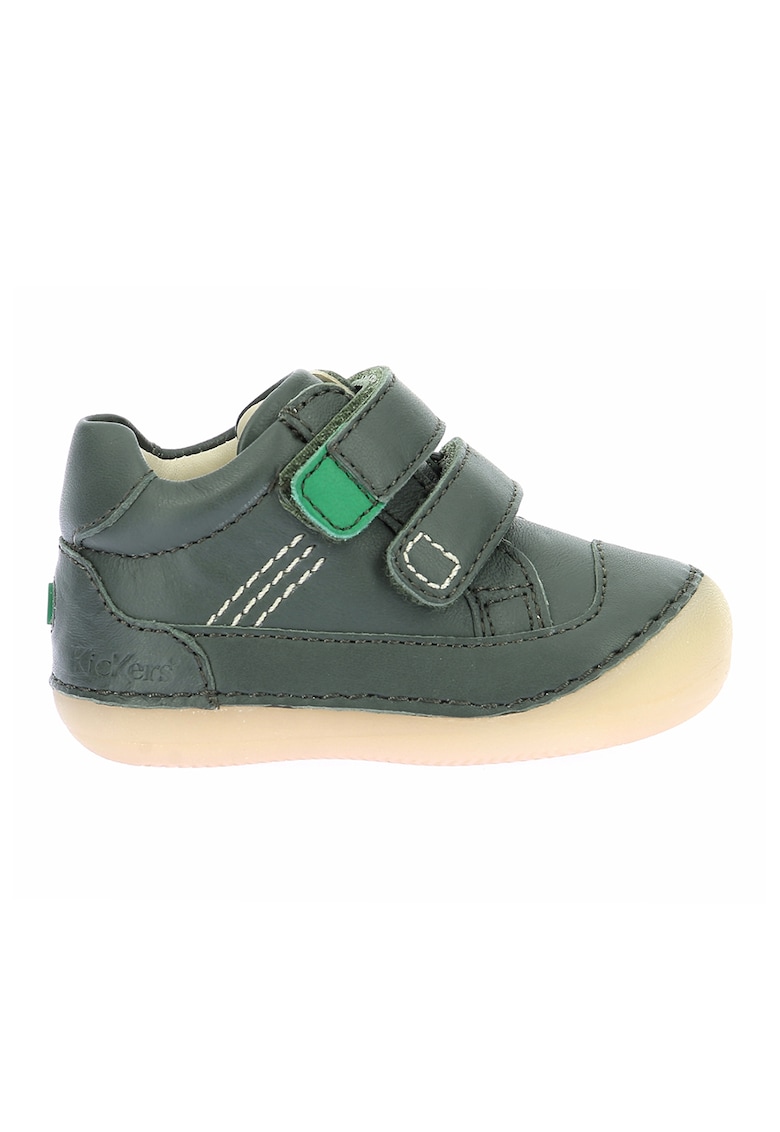 Oferte la Pantofi de piele cu cusaturi contrastante - Verde sparanghel