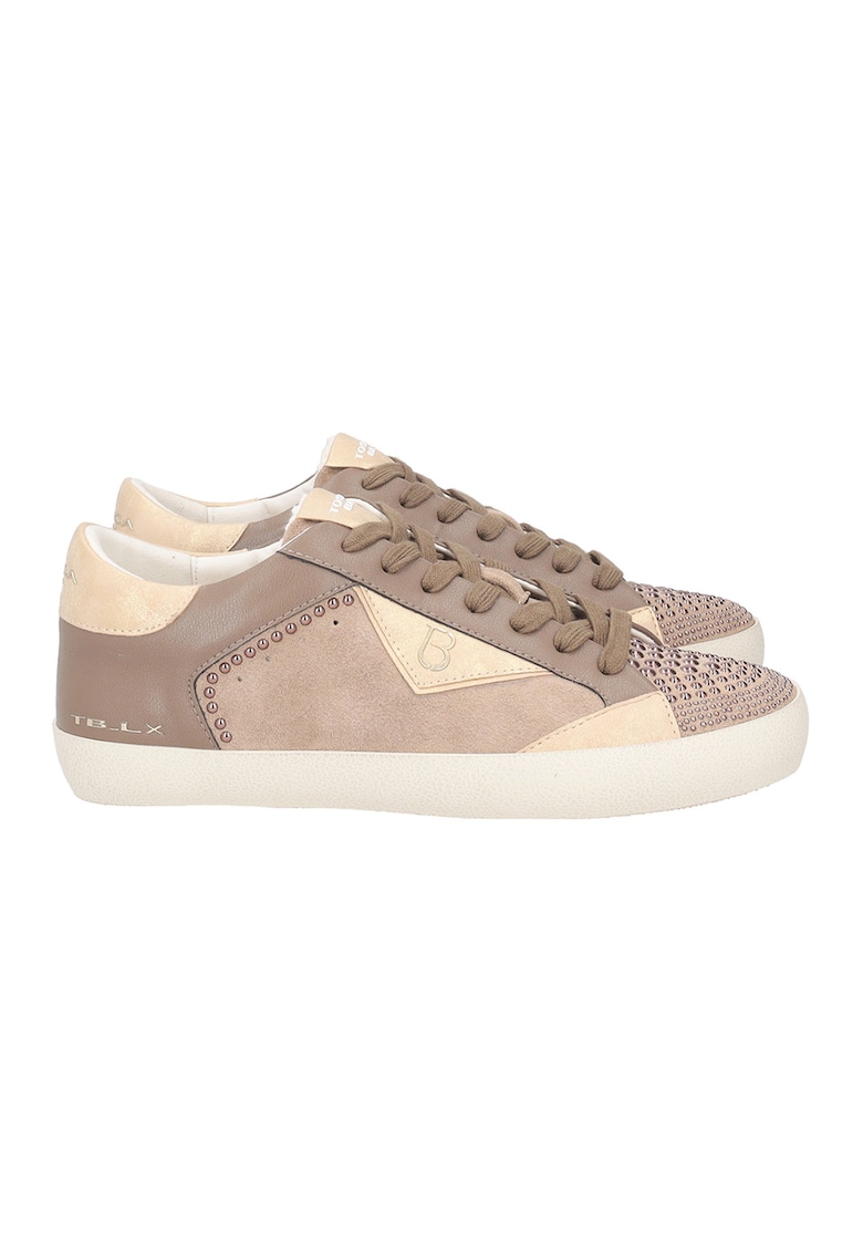 Oferte la Pantofi sport cu insertii din piele - Bej/Maro deschis