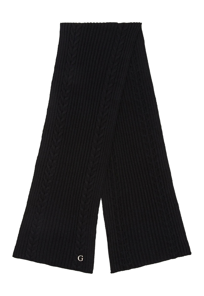 Oferte la Fular tricotat cu model torsade - Negru