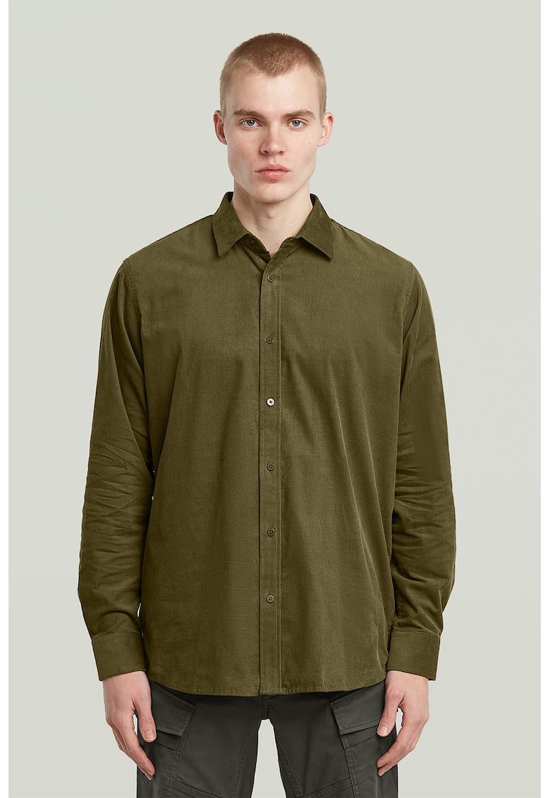 Oferte la Camasa regular fit din bumbac - Verde masliniu