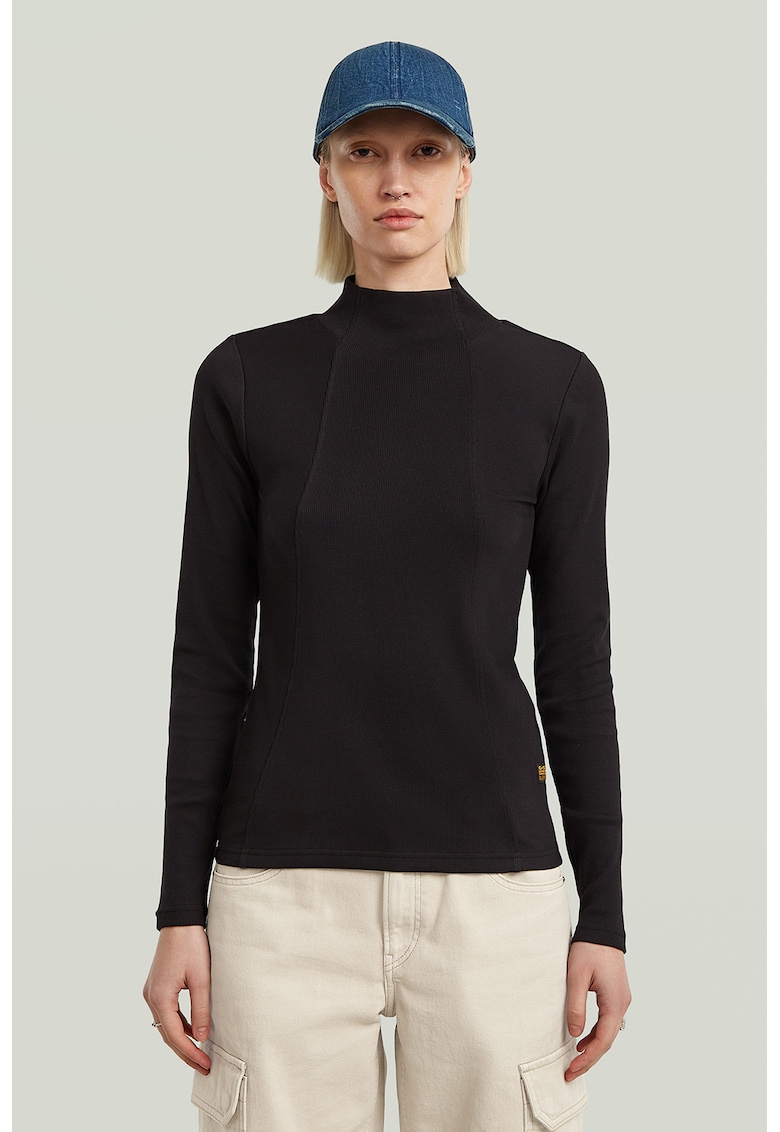 Oferte la Bluza slim fit din amestec de bumbac organic - Negru