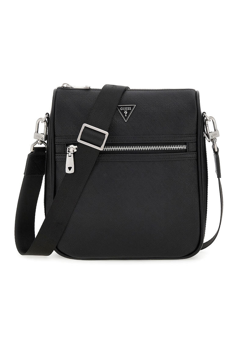 Oferte la Geanta crossbody din piele ecologica cu bareta ajustabila - Negru